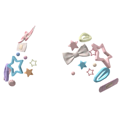 starry dreamy pastel decora clips