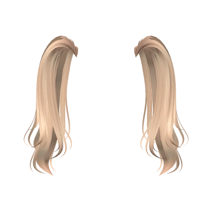 Messy Summer Pigtails in Blonde