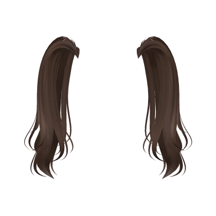 Messy Summer Pigtails in Brown