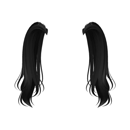 Messy Summer Pigtails in Black