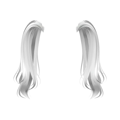 Messy Summer Pigtails in White