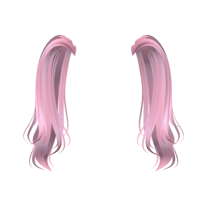 Messy Summer Pigtails in Pink