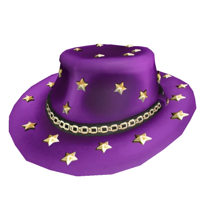 Purple & Gold Starfall Fedora