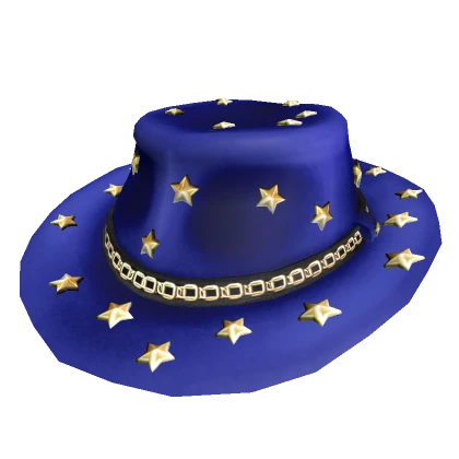 Blue & Gold Starfall Fedora