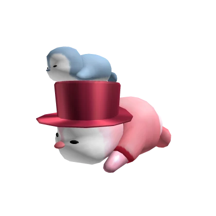 Penguin Hat Pudgy Pet (Rose Gold)