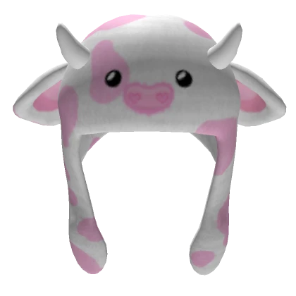 Kawaii Pink Cow Beanie