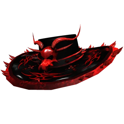 [PBR] Crimson Goth-Vultures Hat