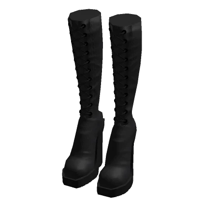 Lace Up Platform Boots for Model Doll