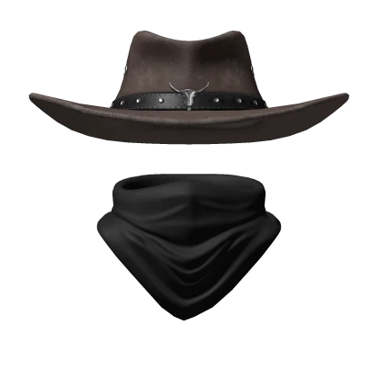 Cowboy Hat w/ Neck Scarf