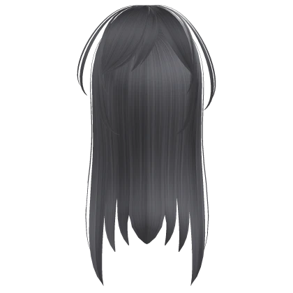 ♰ : long horror protagonist straight hair - grey