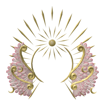 Gold And Pink Celestial Angelic Crown