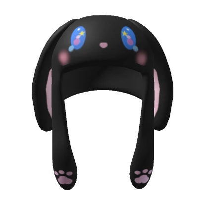 Kawaii Black Bunny Beanie