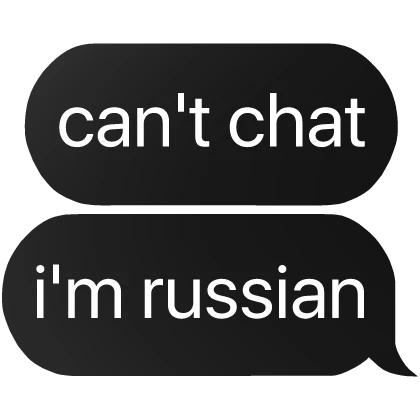can't chat i'm russian text