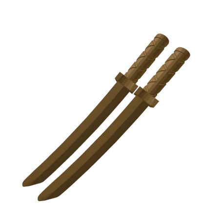 Golden Ninja Dual Sword Double Katana Back