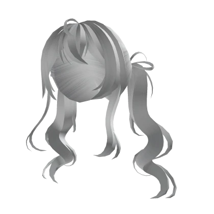 Loose White Wavy Pigtails