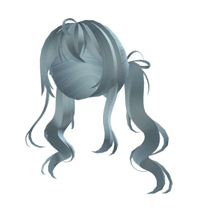 Loose Blue Wavy Pigtails