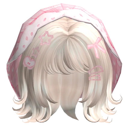 igari mori kei short bob w/ pink charms -platinum