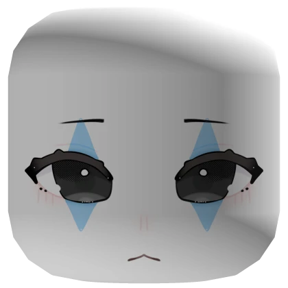 halloween cute sad clown face