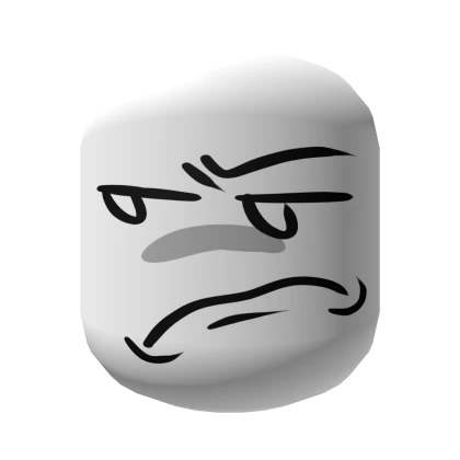 Upset Angry Mad Annoyed Goober Face [White]