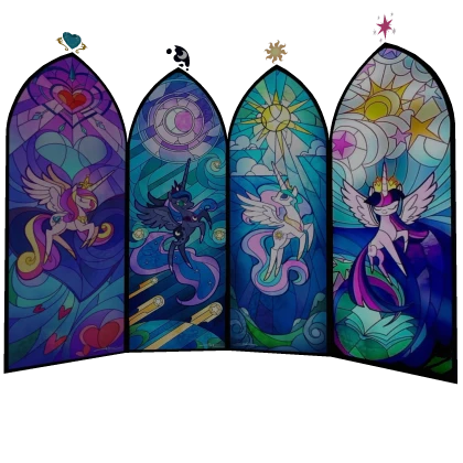 My Little Pony Alicorns Glass Mirrors