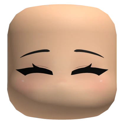 Colorable Eyes Cute Happy Blush Face - Light 