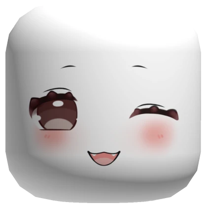 Kawaii Winky Face [White]