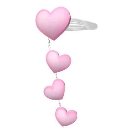 Heart Hair Clip Pink