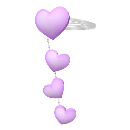 Heart Hair Clip Purple