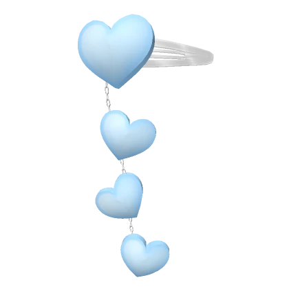 Heart Hair Clip Blue