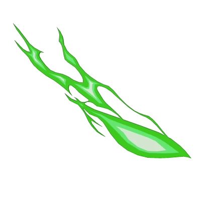 Anime Fire Aura Left Eye - Green