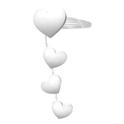 Heart Hair Clip White