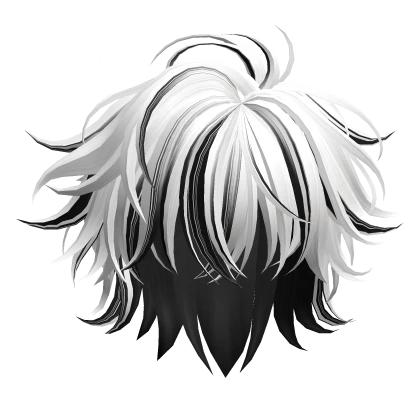 White&Black Spiky Anime Hair