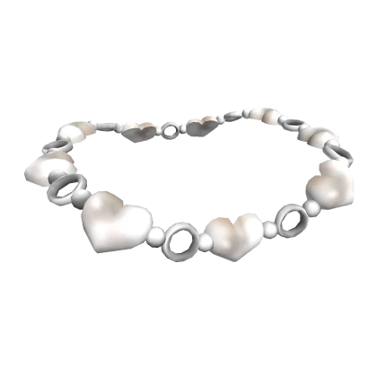 Heart Pearl Chain Necklace - 1.0