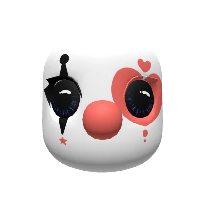 Cute Heart Clown Mask