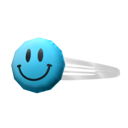 Blue Smiley Face Hair Clip