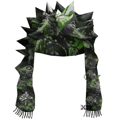 Spikey Headscarf Hood (Frutiger Green)