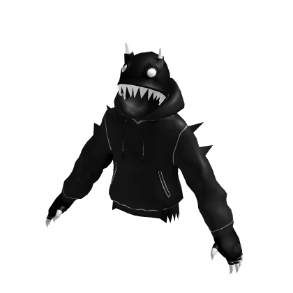 Black/White Spiked Hoodie 