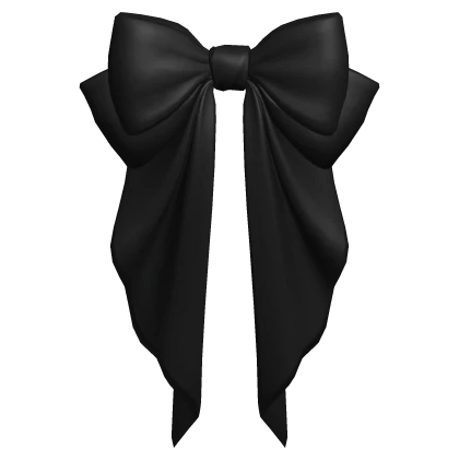 Big Hair Bow Black Basic Cute Ribbon Head Cutesy