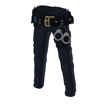 blue police officer pants