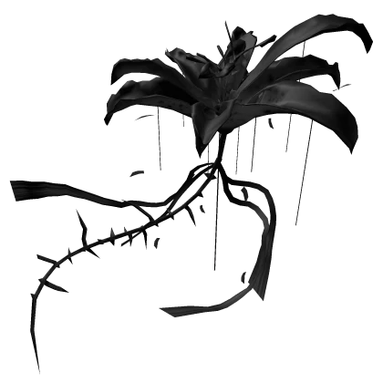 Black Big Fantasy Flower With Tie