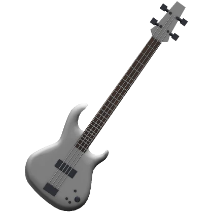 White Electric Bass Guitar