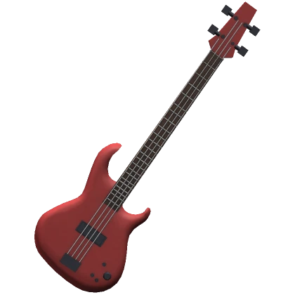 Red Electric Bass Guitar