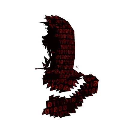 [ANIMATED] GLITCHED HEAD/TORSO RED BINARY CORRUPT