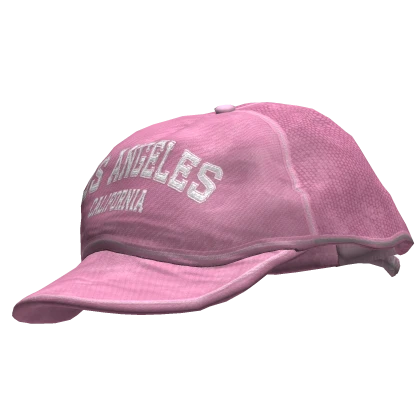 Distressed Sideswept Cap Pink