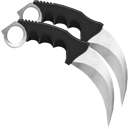 White & Black Dual Karambits