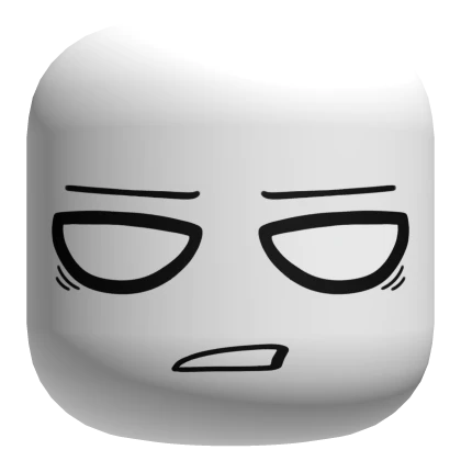Cute Irritated Toon Face - White