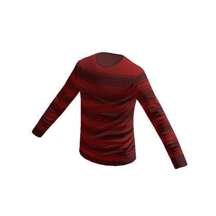 Striped Long Sleeve Shirt - Red