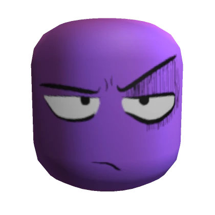 Serious Purple Man Head