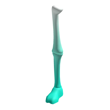 White to Cyan Skelly Right Leg