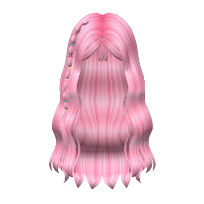 Long Wavy Idol Hair in Pink